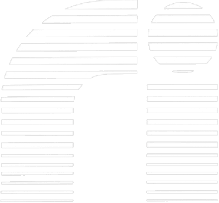 ravan-logo-W1 MOBILE A black and white logo with a striped background.