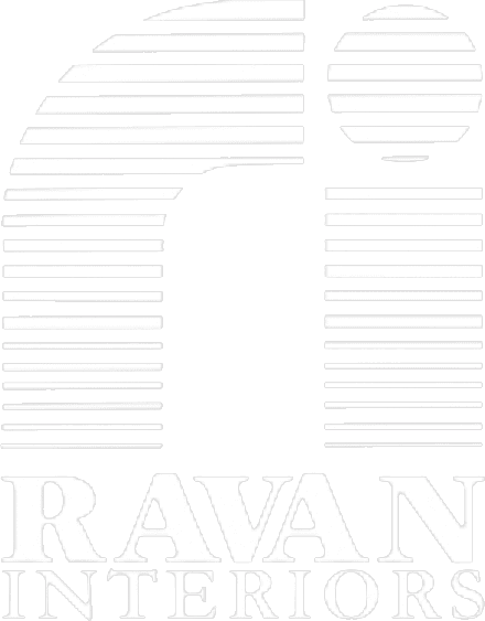 ravan-logo-W1 Ravan interiors logo on a white background.